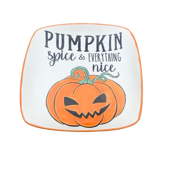 New Pumpkin spice and everything nice jack-o'-lantern mug & plate set - Picture 9 of 9